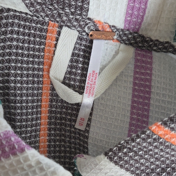 Free People Endless Summer Soleil Time Polo Shirt Top S *Kauai Combo* - Picture 5 of 10